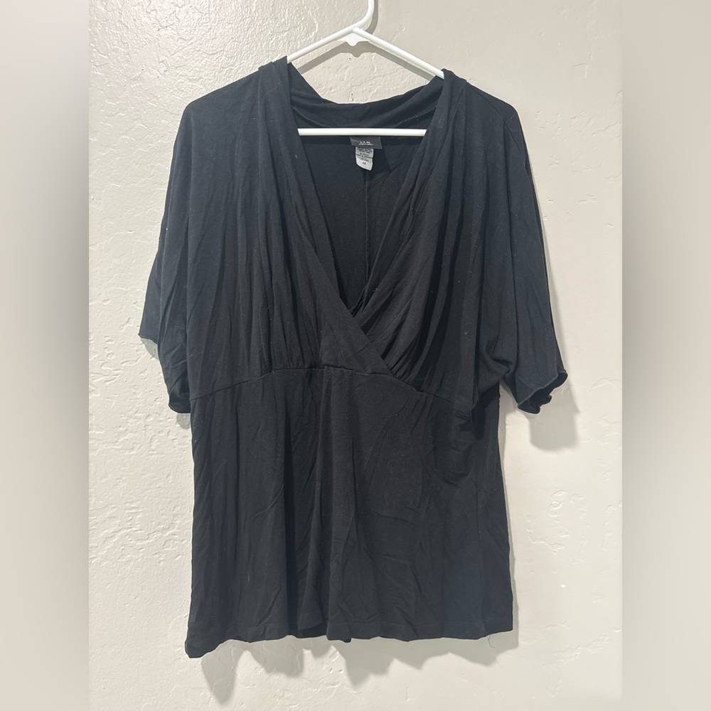 J.TB. Black Short Sleeve Blouse